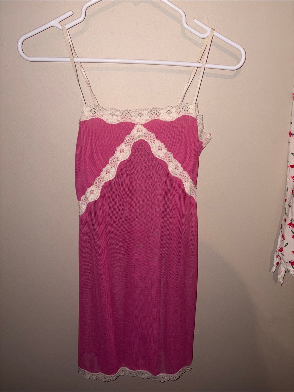 GAP Fuchsia Lace-Trim Slip